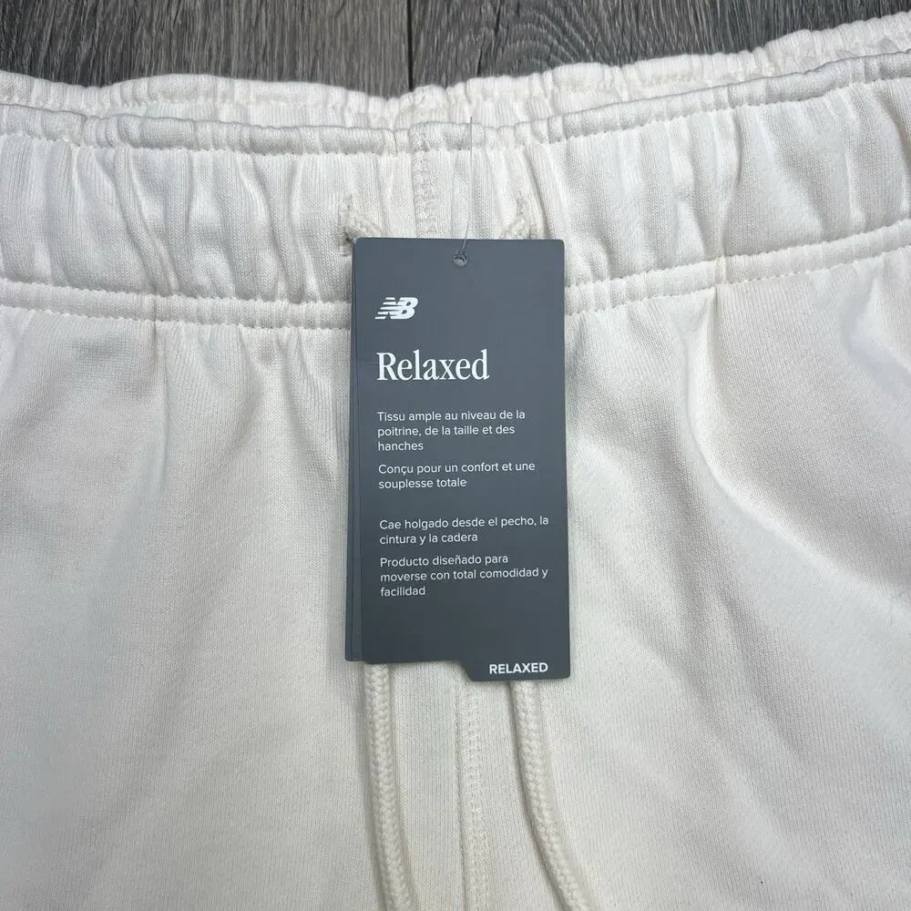 New Balance Shorts Size Large Mens Permafrost Yellow Tan French Terry 5